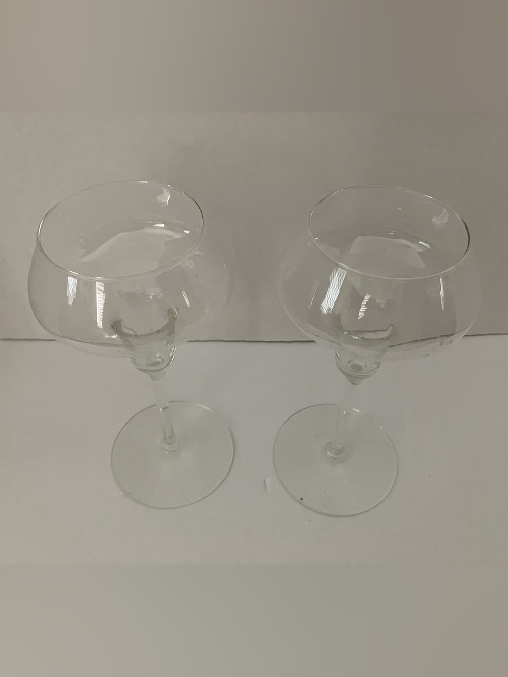 Princess House Clear Tulip Bowl Candlesticks - Set of 2